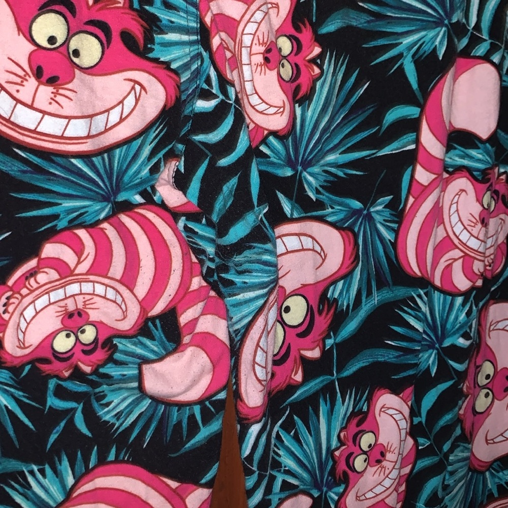 Disney Alice In Wonderland Cheshire Cat Tropical Print Guys Pajama Pants - Picture 6 of 6
